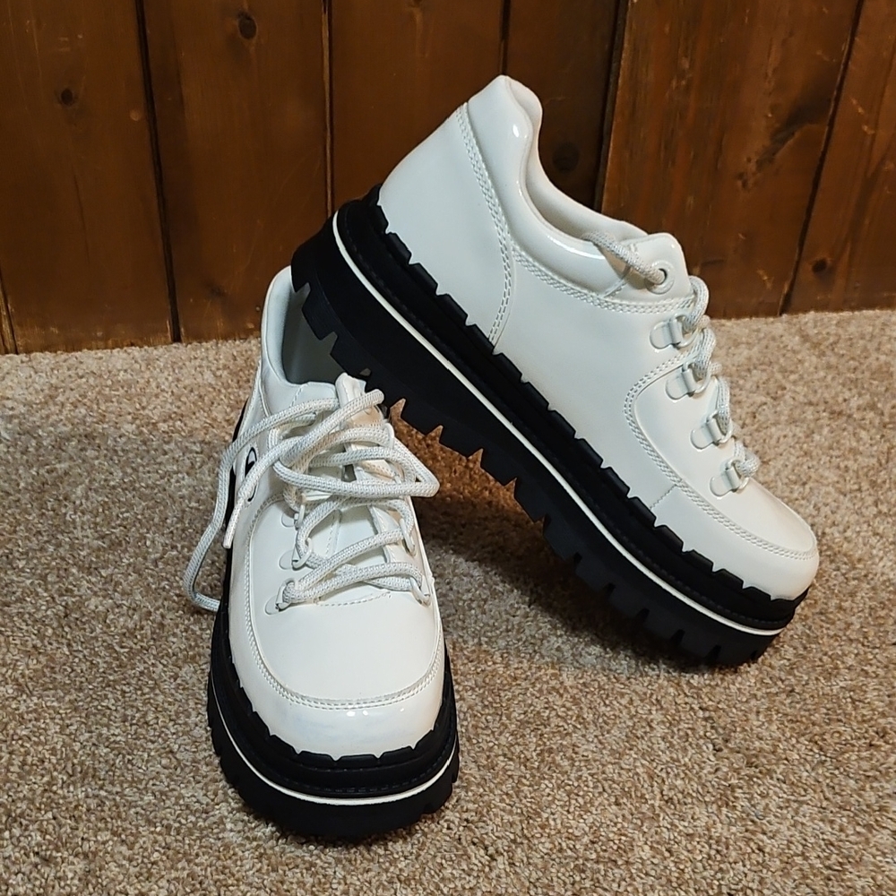 Women's White Chunky Sneakers